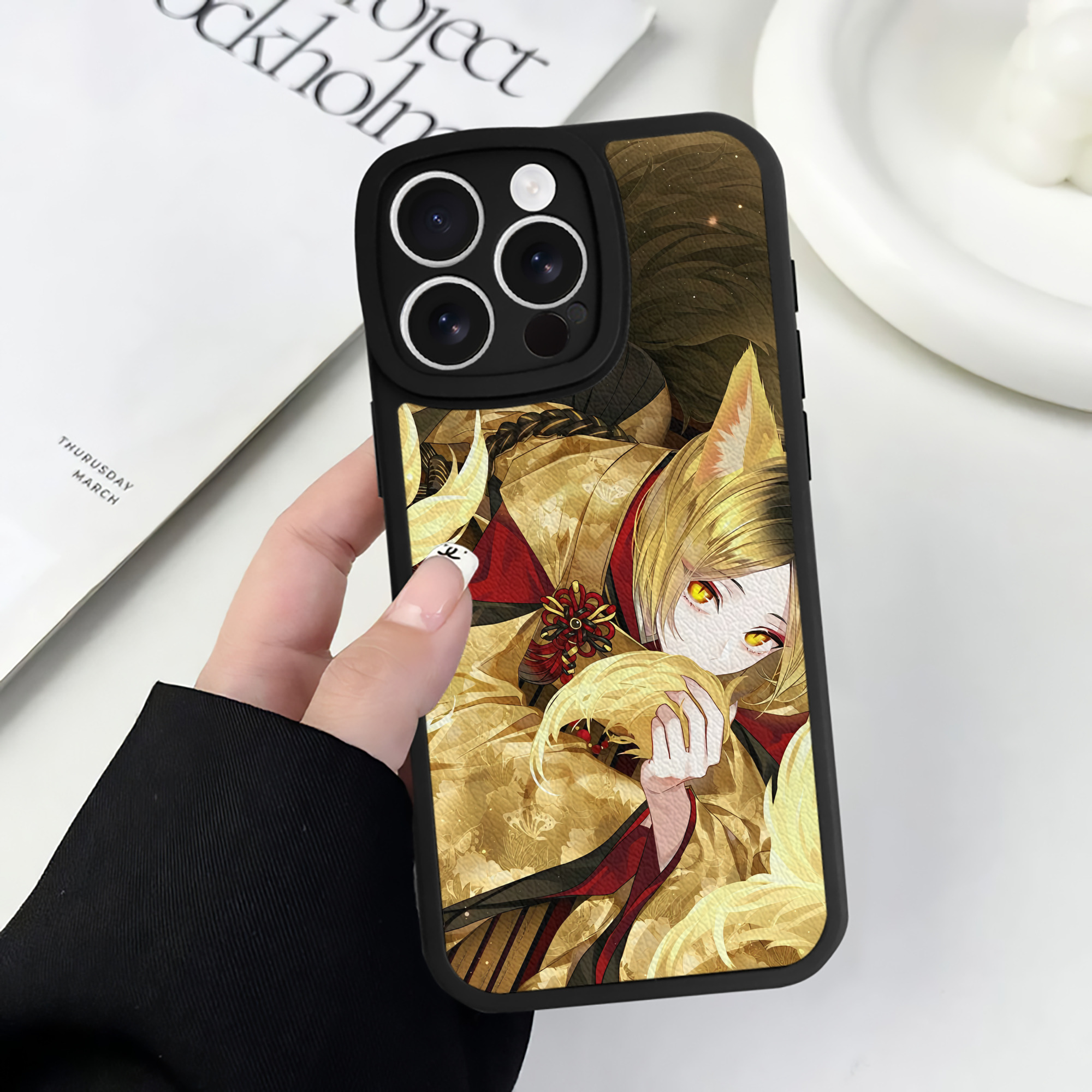 （画像用） 刀剣乱舞 Touken Ranbu 【iPhone 16シリーズ対応】シリコンスマホケース（レザー調） 材質：シリコン